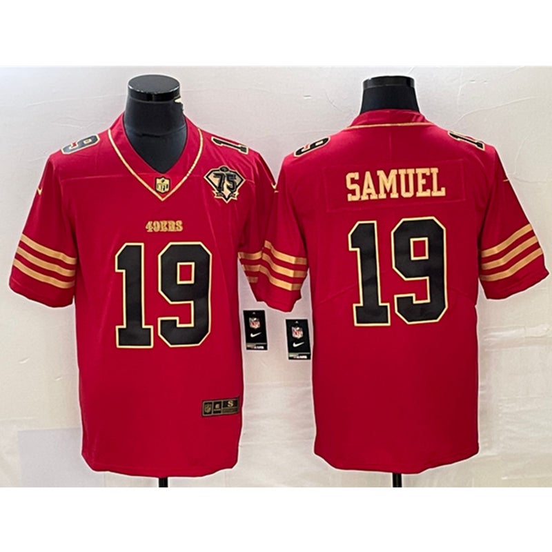 Deebo Samuel 49ers Men stitched Jersey White / Black / Red / Gold