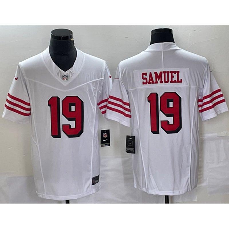 At Auction: NFL San Francisco 49'ers #23 McCaffrey Nike On Field Stitched  White Jersey - XXXL