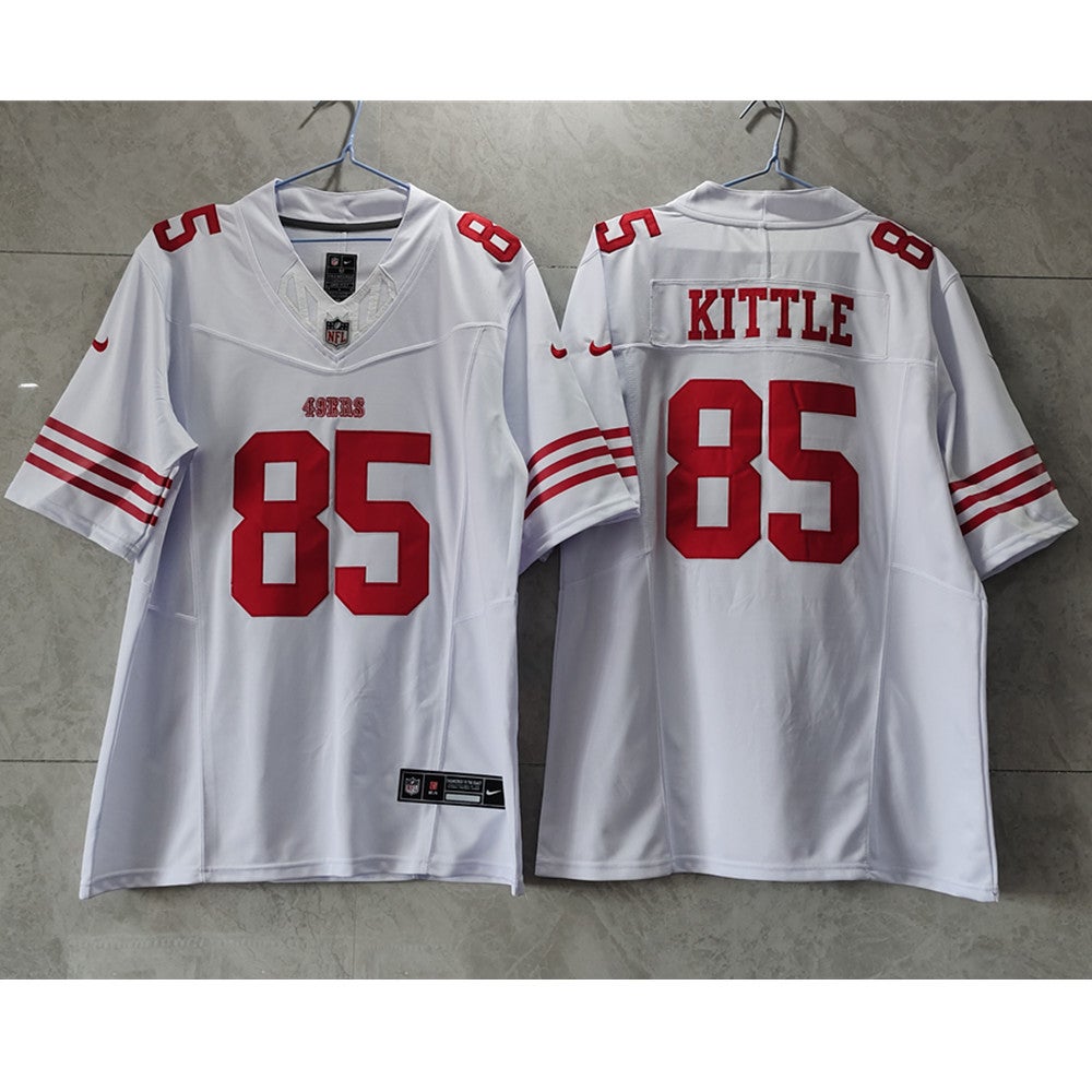 Women's Football 49ers Uniform #85 George Kittle Jerseys White