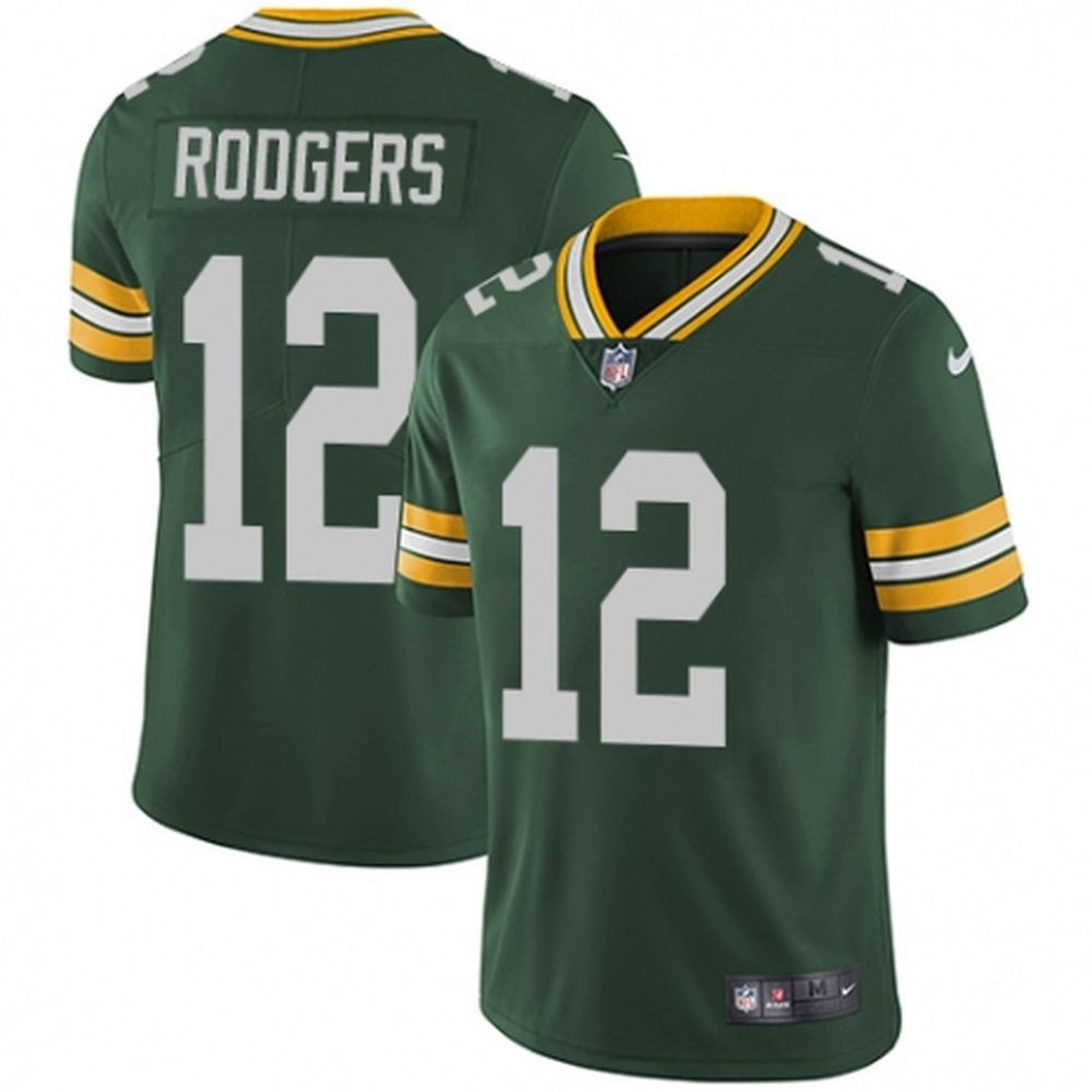 Green Bay Packers 12 Aaron Rodgers Black Golden Edition Jersey Inspired  Polo Shirt - S