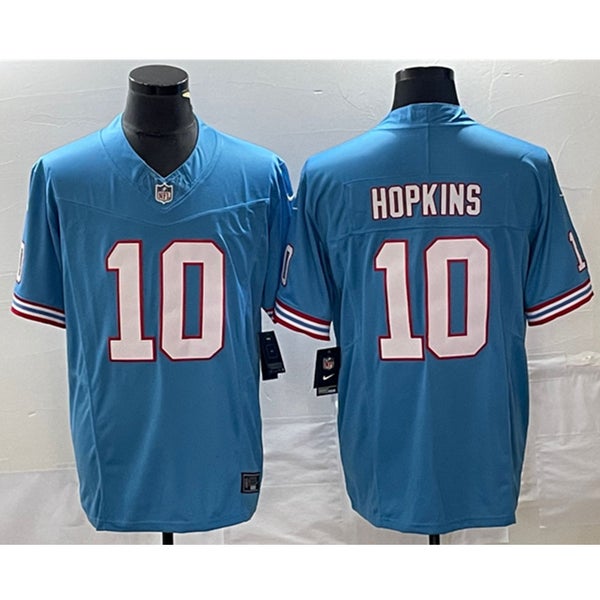 Men's Nike DeAndre Hopkins Light Blue Tennessee Titans Oilers Throwback Player Game Jersey