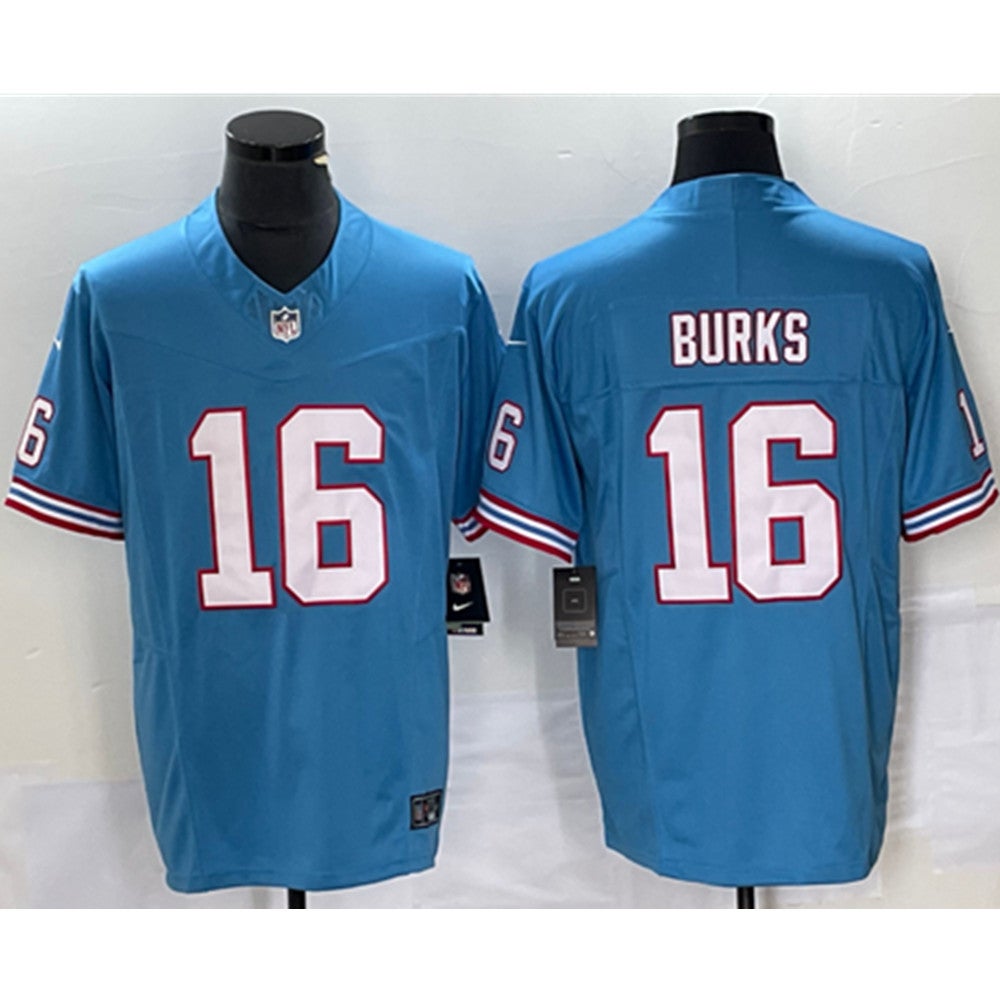 Men's Nike Steve McNair Light Blue Tennessee Titans Oilers Throwback Retired Player Game Jersey Size: Medium