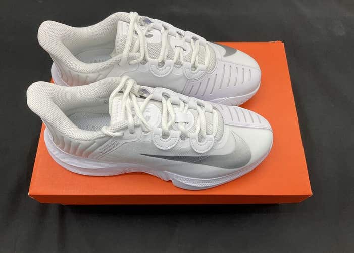 Size 7.5 - Women’s Nike Air Zoom GP Turbo HC - White/Metallic Silver