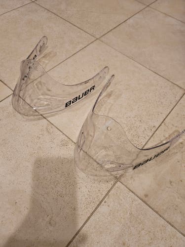 2 Used Bauer Sr NME Throat Protectors/Danglers