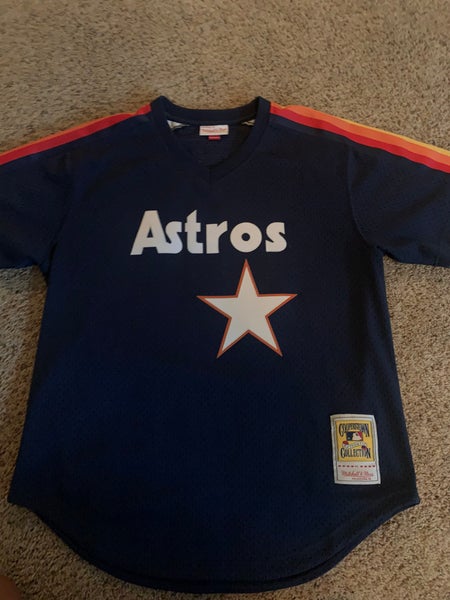 Mitchell & Ness Men's Houston Astros Retro Vintage Logo Graphic T- Shirt Grey