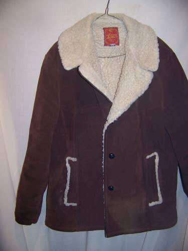 Vintage Sherman Sheepskin Leather Jacket, Men's 44 Large