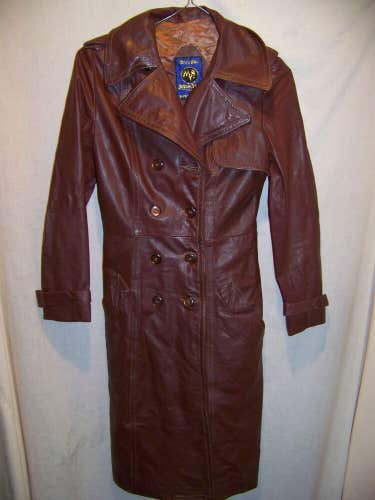 MB International Uruguayan Leather Jacket Coat, Women's XSmall