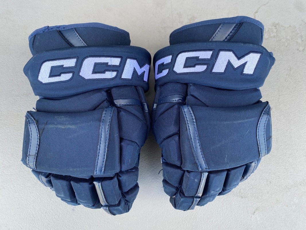 CCM Tacks HG12 Pro Stock 14" Hockey Gloves Navy Blue 8432