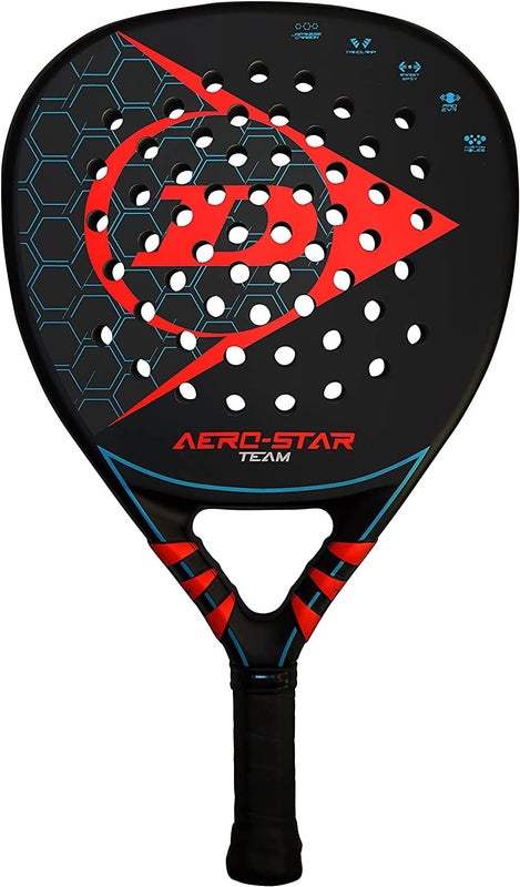 Dunlop Sports Aero-Star Team Padel Racket, Black/Red ,