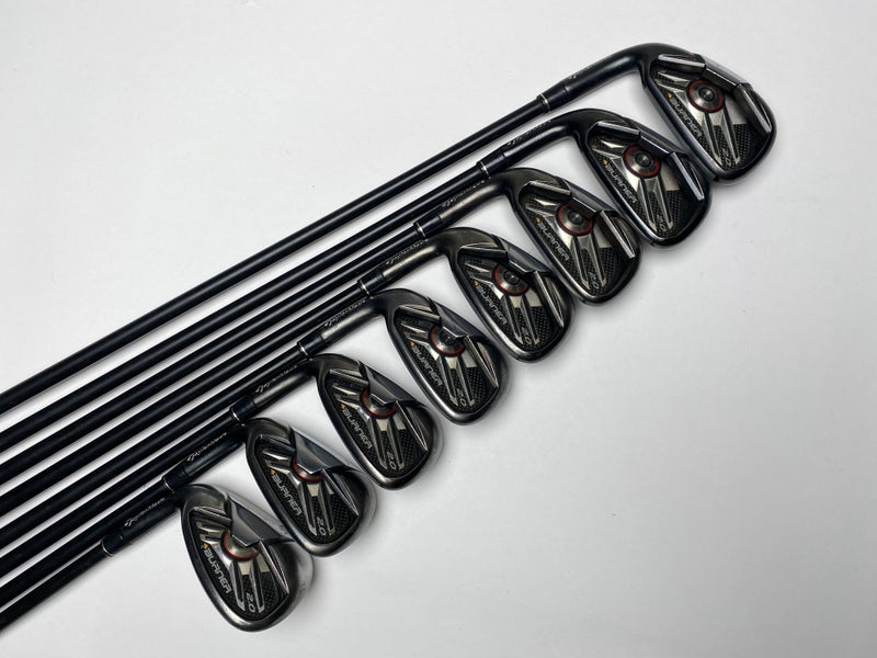 Taylormade Burner 2.0 Iron Set 5-PW+AW+SW SuperFast 65g Stiff Graphite Mens LH