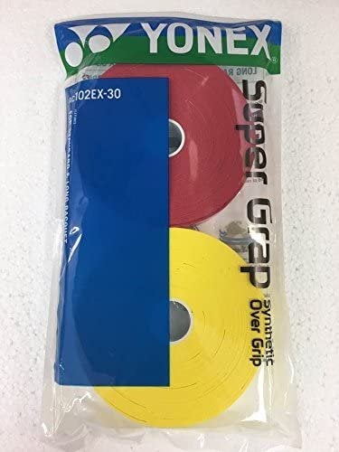 YONEX Super GRAP 30-Pack Racket Grips( Red/Yellow )