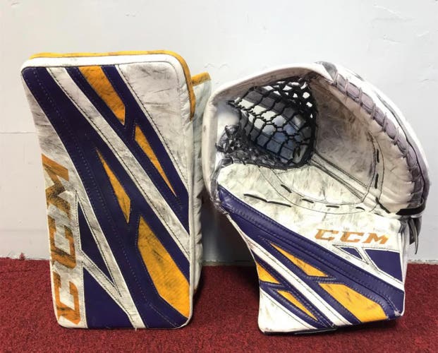Mankato State CCM Elfex 4 Glove & Blocker Pro Stock