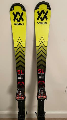 Used 2022-23 Volkl Racetiger JR SL Skis w/Marker XComp 12 Bindings