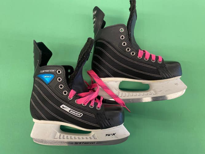 Used Intermediate Bauer Supreme Enforcer Hockey Skates (Regular) - Size: 4.0