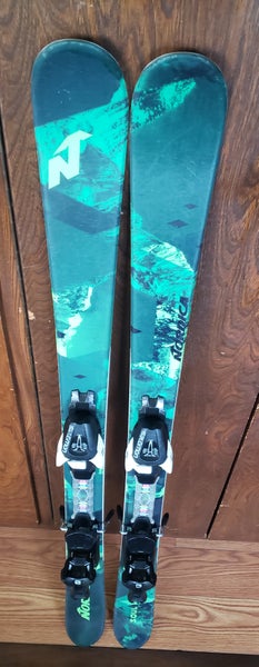 138cm Nordica Soul Rider J JR Skis w/Salomon L7 Bindings*USED* CLEANED/READY TO USE