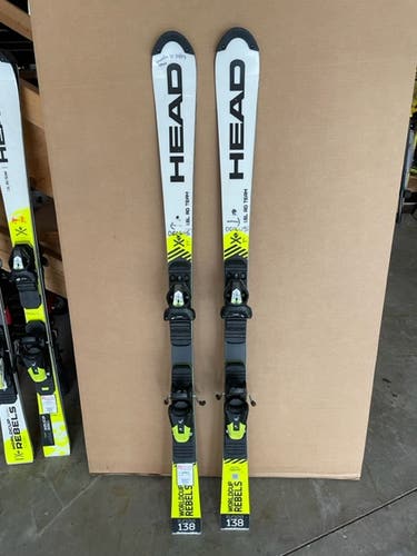 Used Unisex 2020 HEAD 138 cm Racing World Cup Rebels i.SL RD Skis With Bindings