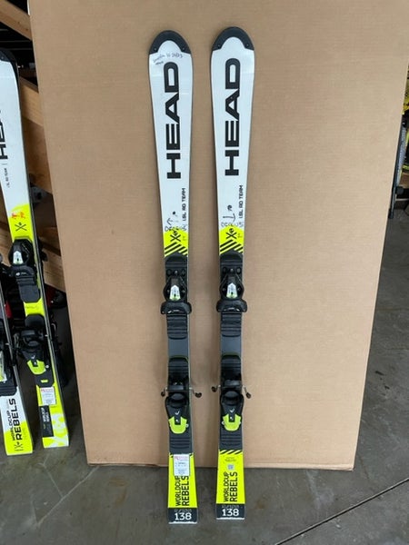 Used Unisex 2020 HEAD 138 cm Racing World Cup Rebels i.SL RD Skis With  Bindings