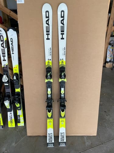 Used Unisex 2020 HEAD 159 cm Racing World Cup Rebels i.GS RD Skis With Bindings