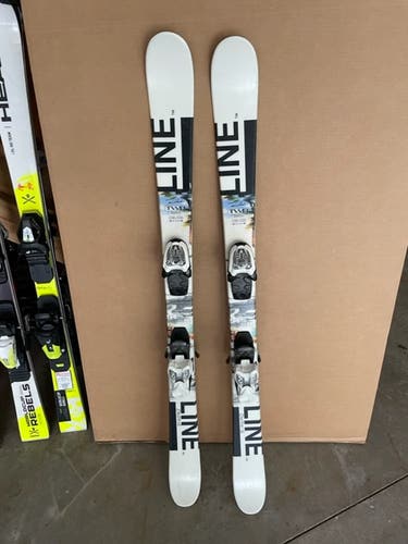 Used Unisex Line 129 cm Park Tom Wallisch Pro Skis With Bindings