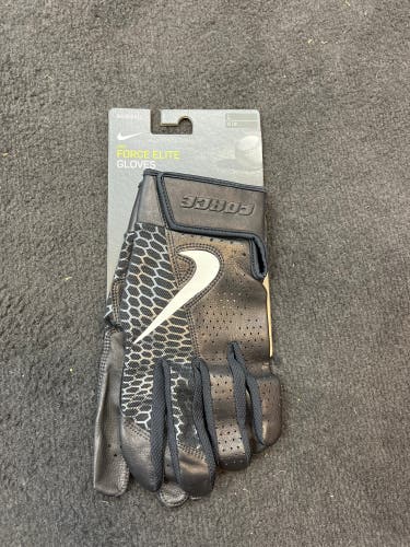 Nike force elite batting gloves size large black