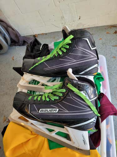 Senior Used Bauer Supreme S170 Hockey Goalie Skates Regular Width Size 9