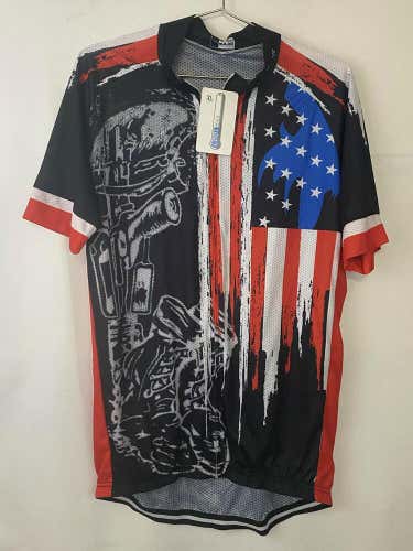 NWT WeimoStar Coolmax Honor The Fallen Cycling Bicycle Jersey Mens XL New