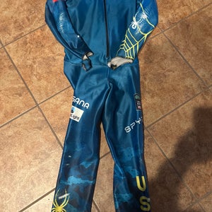 Men's Used XL-R Spyder USST Racing Speed Suit Ski Suit FIS Legal