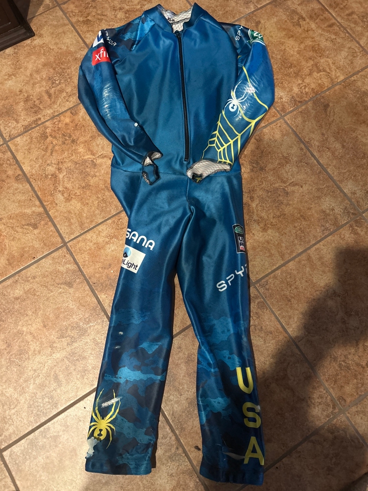 Men's Used XL-R Spyder USST Racing Speed Suit Ski Suit FIS Legal