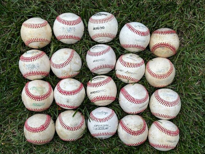 Used Leather Baseballs 20 Pack - Very Good Condition