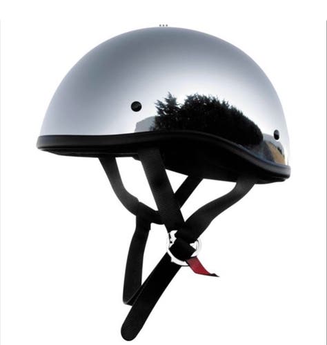 Skid Lid Chrome Original Half Helmet