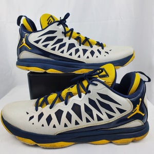 Jordan CP3.VI White/Maize-Midnight Navy Sneakers Mens Size 14 Rare Promo Sample
