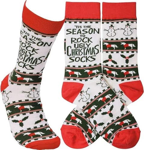 Season To Rock The Ugly Christmas Socks - Adult Unisex Theme Socks