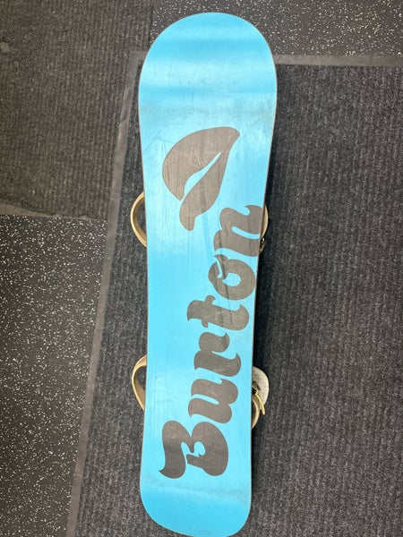 Used Burton Chicklet 111 Cm Girls Snowboard Combo