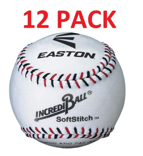 12 Easton Incrediball 9" SoftStitch Training Balls baseballs one dozen practice