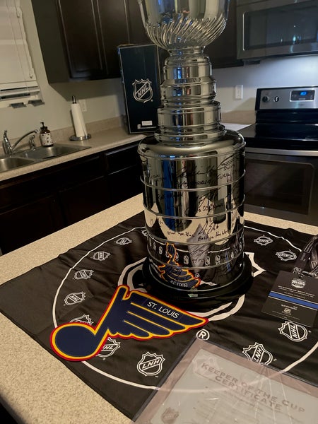 2019 Stanley Cup Replica Signed from the Whole St. Louis Blues