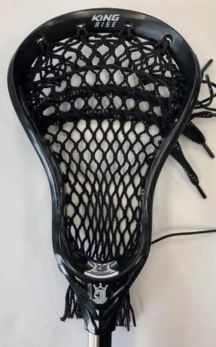 New Brine King Rise Complete Lacrosse Stick alloy Shaft Head combo strung black