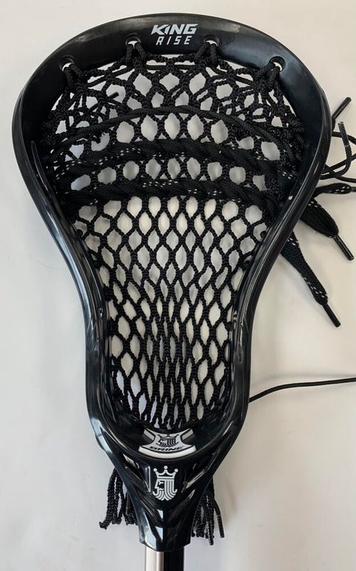 New Brine King Rise Complete Lacrosse Stick alloy Shaft Head combo strung black