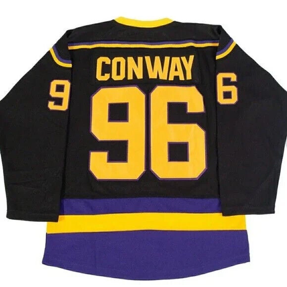 Charlie Conway Mighty Ducks Black #96 Headgear Classics Authentic