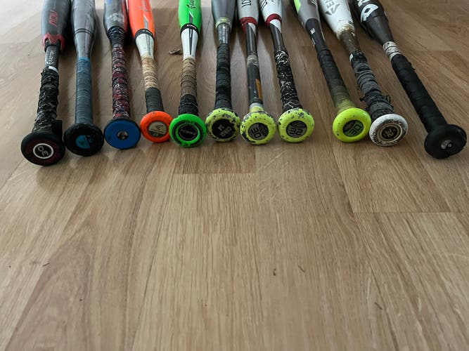 Used Bats Sizes Range From 29 - 33 Also One Ussa Cert. Composite And Alloy Some Hybrid