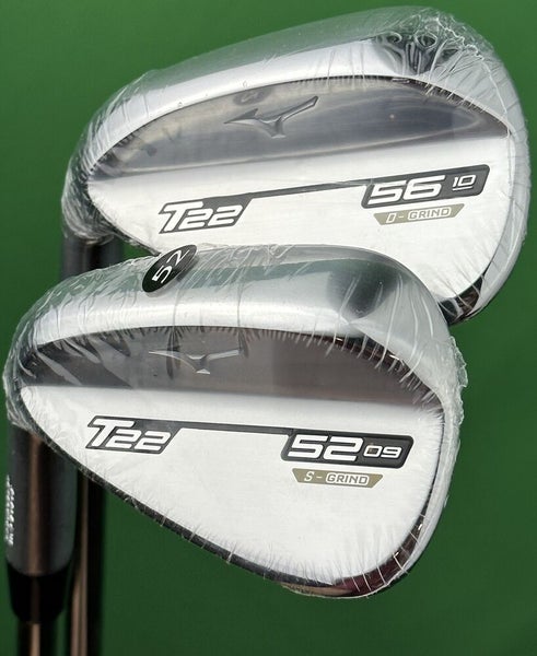 Mizuno T22 Satin Chrome LEFT Hand Wedge Set LH 52-08, 56-10 GW Gap Sand SW New