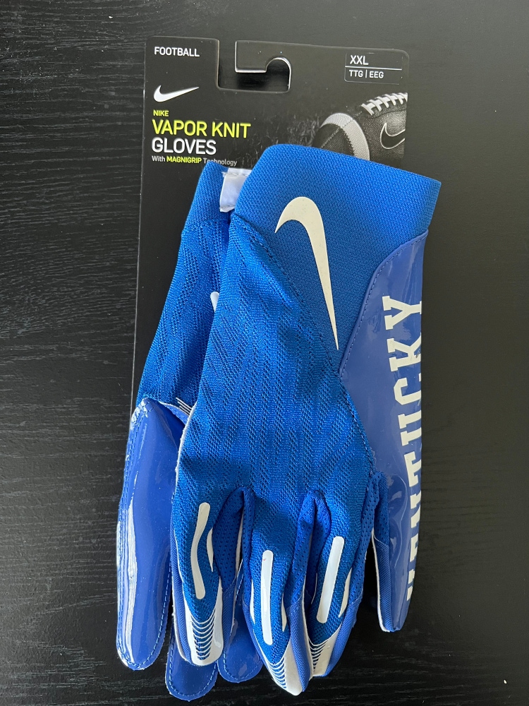 Nike Vapor Knit Size XXL Gloves University Of Kentucky Wildcats Player Exclusive DX5240-417