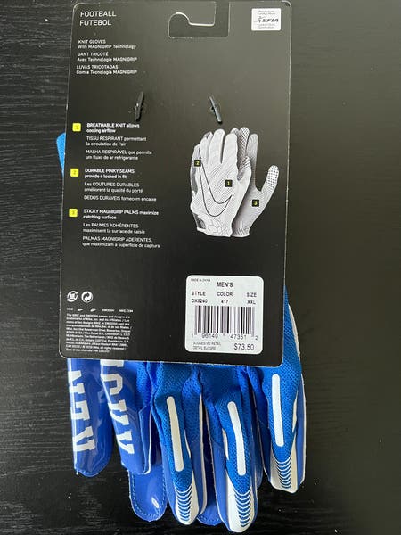 Nike Vapor Knit Size XXL Gloves University Of Kentucky Wildcats