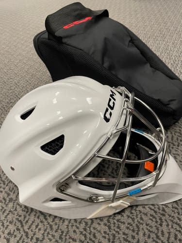 CCM AXIS XF White Large Cat Eye Goal Helmet