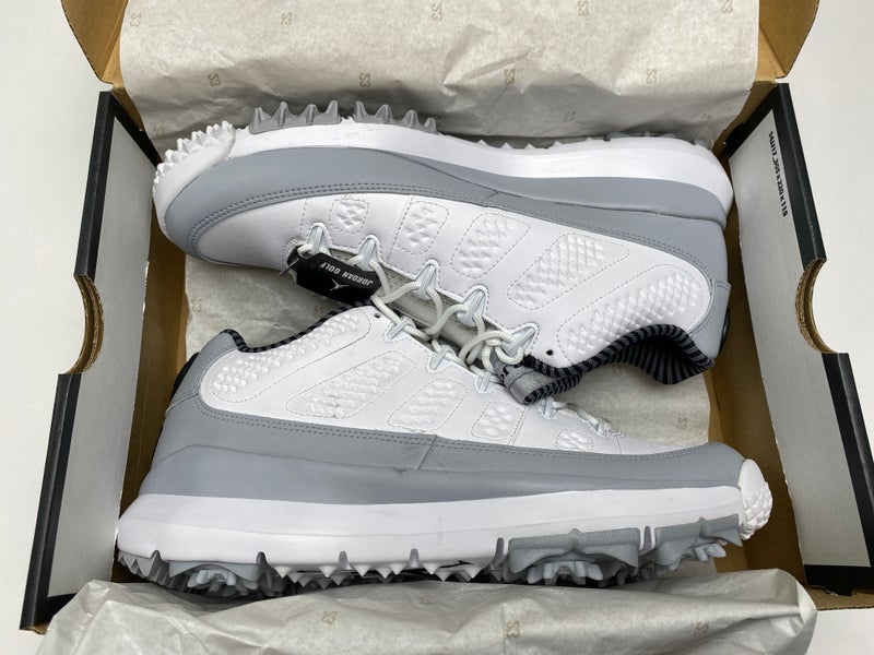 Jordan IX Retro Golf Shoes White Wolf Grey Black Mens SZ 9