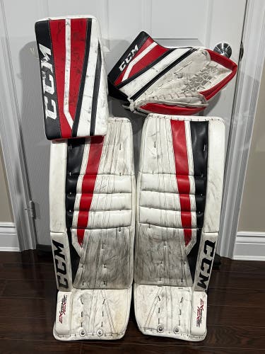 Used 34" CCM  Extreme Flex II Goalie Leg Pads