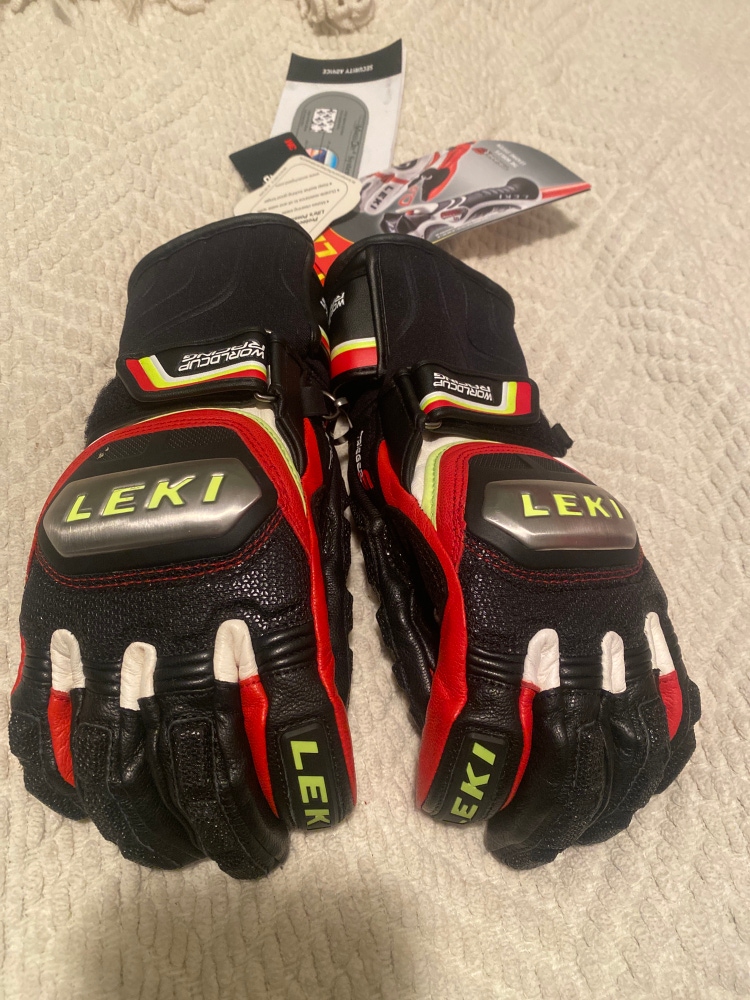 Red New Medium Leki Gloves