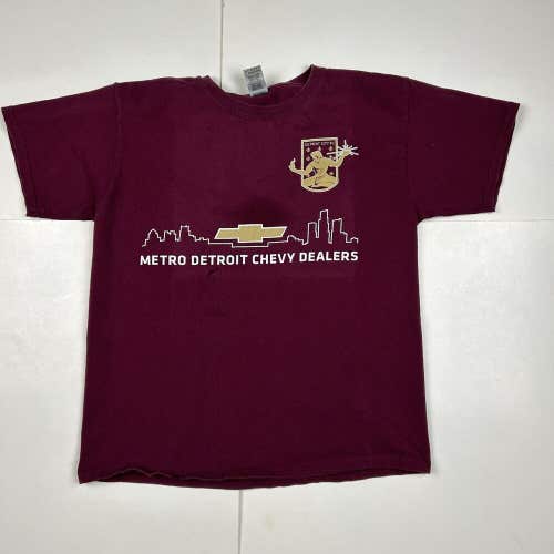 Detroit City F.C. Football Club Supporter T-Shirt Maroon Soccer Youth Large