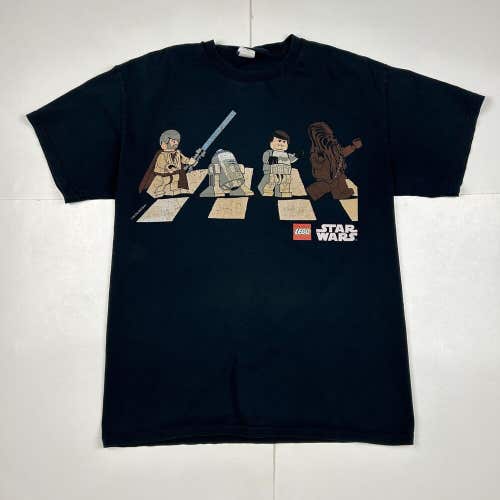 Lego Star Wars Graphic T-Shirt Abbey Road Beatles Han Obi Wan R2 Chewie Sz M