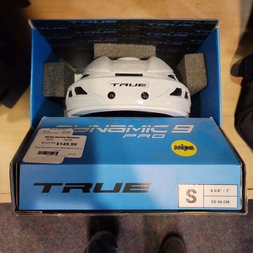 New True Dynamic 9 Small White Hockey Helmet