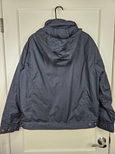 Polo Ralph Lauren Jacket Mens XL Black Full Zip Hidden Hood Fleece Lined  Bomer